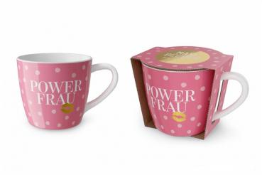 LaVida Maxibecher, 400 ml, Kaffeetasse "Powerfrau"